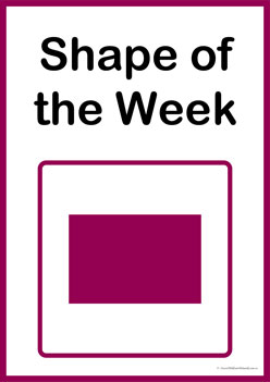 Shape Of The Week Rectangle, learning shapes