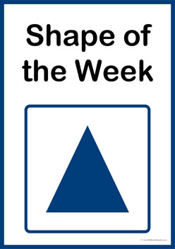 Shape Of The Week Triangle, learning shapes for children