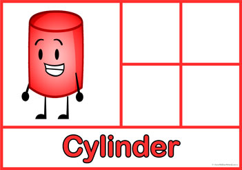 Shape Sorting Cylinder, cylinder shape mats sorting worksheets for children learning shapes