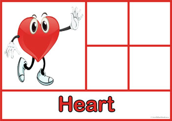 Shape Sorting Heart, heart shape mats sorting worksheets for children learning shapes