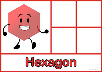 Shape Sorting Hexagon, hexagon shape mats sorting worksheets for children learning shapes