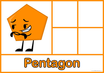 Shape Sorting Pentagon, pentagon shape mats sorting worksheets for children learning shapes