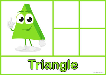 Shape Sorting Triangle, triangle shape mats sorting worksheets for children learning shapes