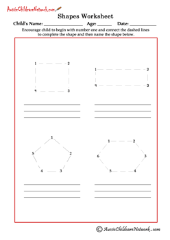 worksheets on shapes