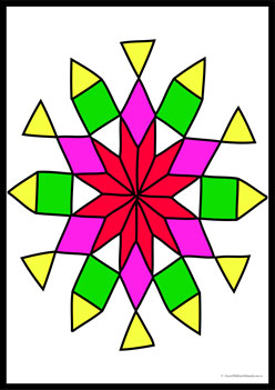 Snowflake Pattern Blocks 1, winter pattern blocks