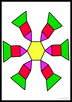 Snowflake Pattern Blocks 3, pattern blocks activities for children