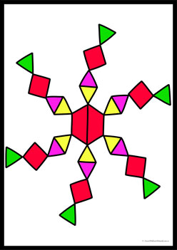Snowflake Pattern Blocks 6, snowflake activities