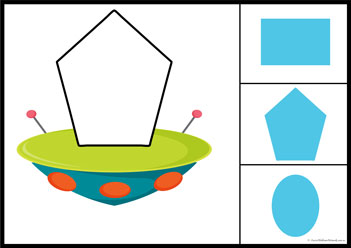 Spaceship Shape Cards Pentagon