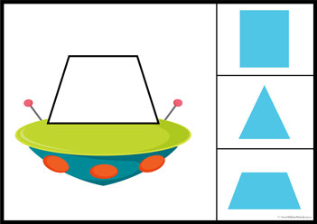 Spaceship Shape Cards Trapezoid