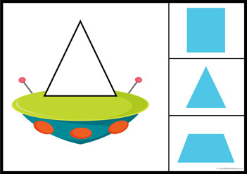 Spaceship Shape Cards Triangle