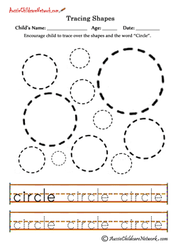 Tracing Shapes Worksheets - Aussie Childcare Network