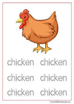 Farm Animal Vocabulary Chicken