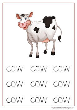 Farm Animal Vocabulary Cow