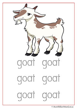 Farm Animal Vocabulary Goat