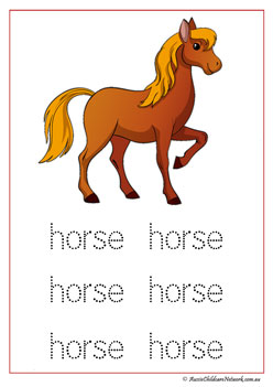 Farm Animal Vocabulary Horse