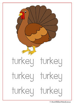 Farm Animal Vocabulary Turkey