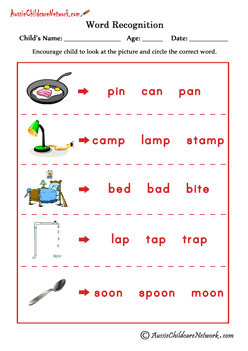 word recognition Things at Home