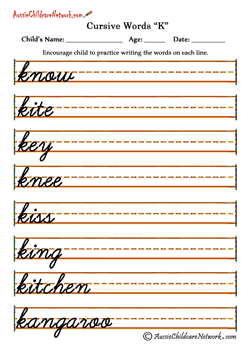 free preschool worksheets Letter Kk
