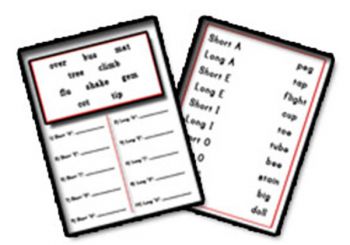 Mixed Vowel Worksheets - Aussie Childcare Network
