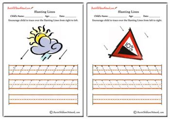 Tracing Slanting Lines - Aussie Childcare Network