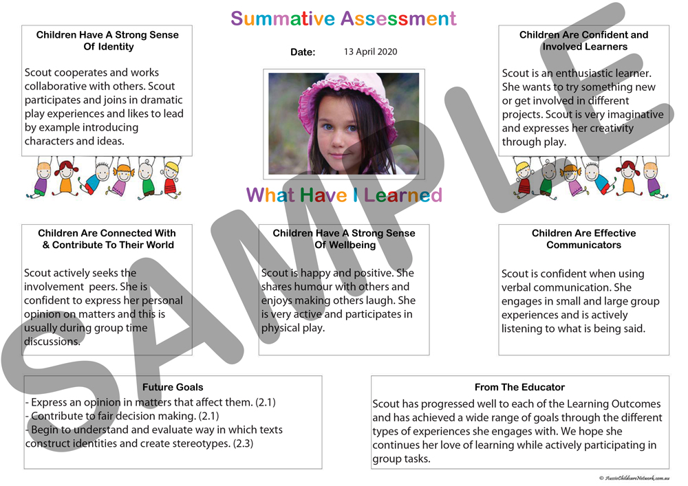 Developmental Summary Template Eylf Summative Assessm 7044