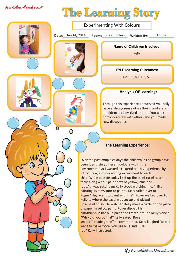Learning Story - Bubbles - Aussie Childcare Network