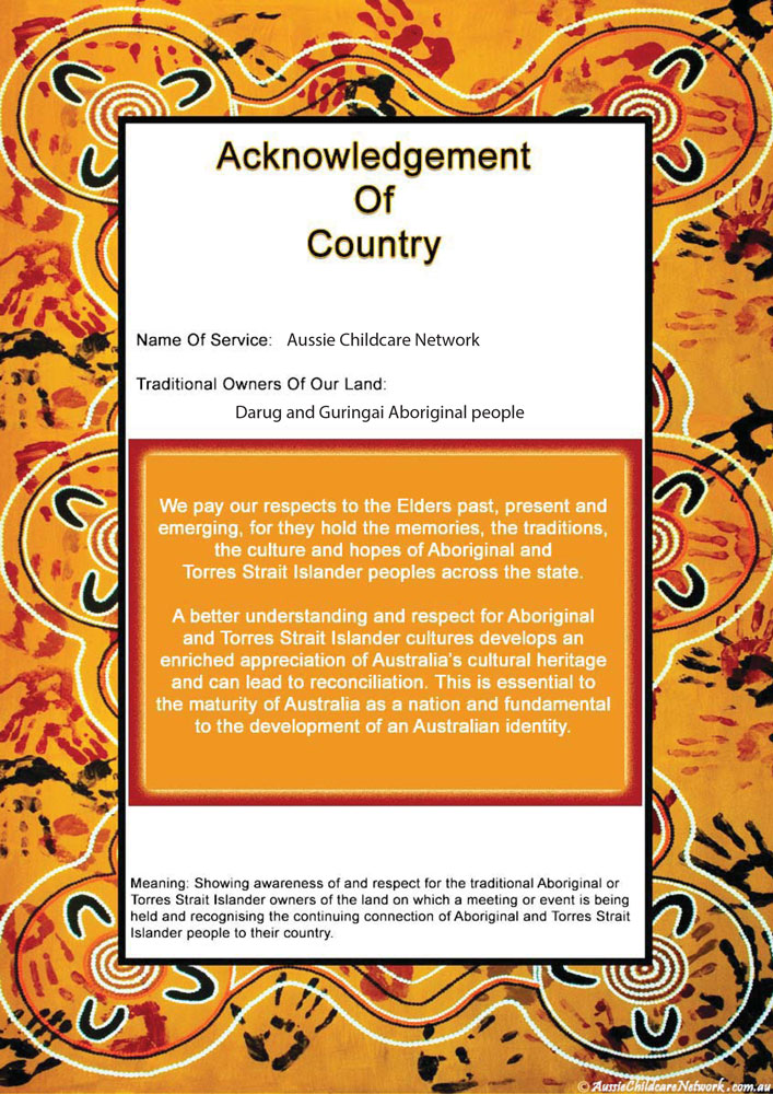 Acknowledgement Of Country - Aussie Childcare Network