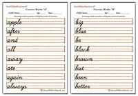 Cursive Words