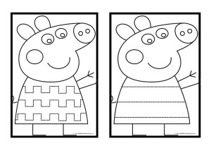 Peppa Pig Tracing Lines