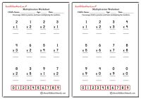 Single Digit Simple Multiplication Worksheets