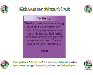 Educator Shoutout