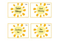 Good Morning In Different Languages Posters