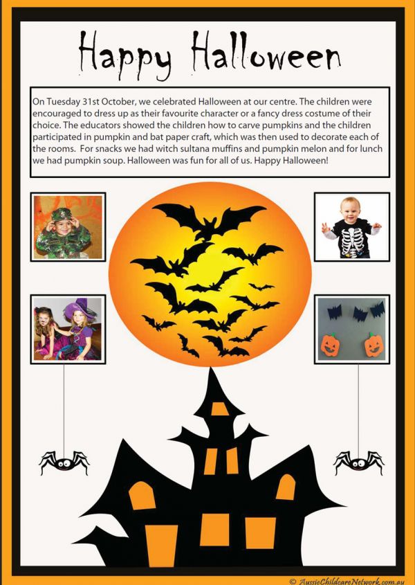 Halloween Learning Story Template - Aussie Childcare Network