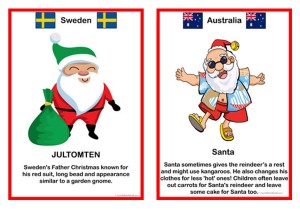Santa&#039;s From Around The World Posters