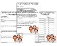 Parent Meeting Templates