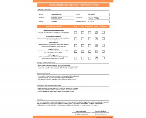 Diploma Lead Performance Review