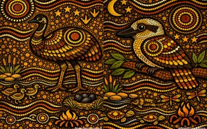 Australian Animals in Dot Art
