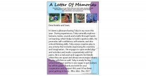A Letter Of Memories - End Of Year Letter To Parents