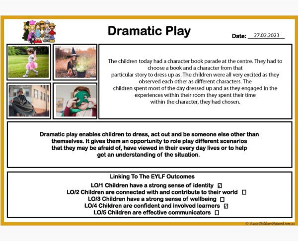 play activity assignment childcare