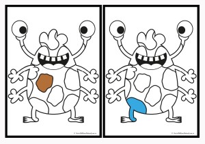 Monster Match Colouring