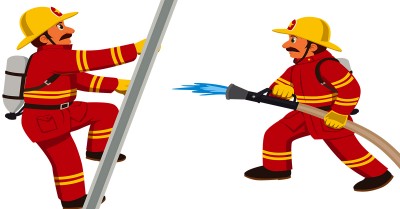 10 Little Firefighters