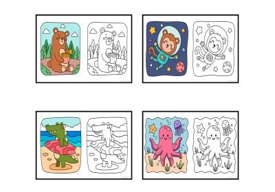 Matching Colours Colouring Pages