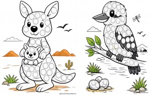 Australian Animals Dot Markers
