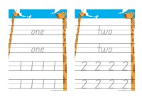 Giraffe Number Tracing