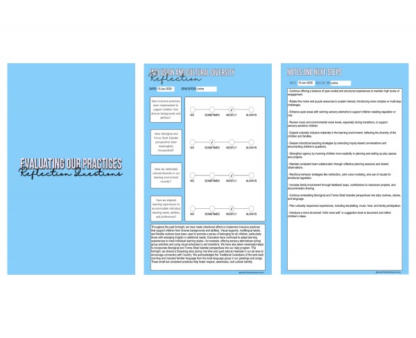 Evaluating Our Practices Reflection Questions
