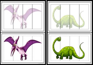 Dinosaur Cut and Paste Puzzles