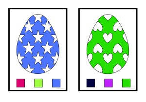 Easter Egg Colour Clip Cards