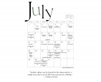 July Display Calendar of Events 2025
