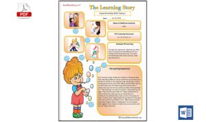 Learning Story Bubbles Template now available in MS Word Format