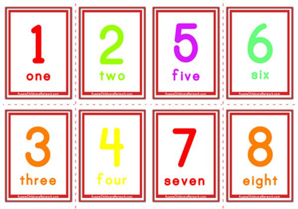 number flashcards classic numbers aussie childcare network